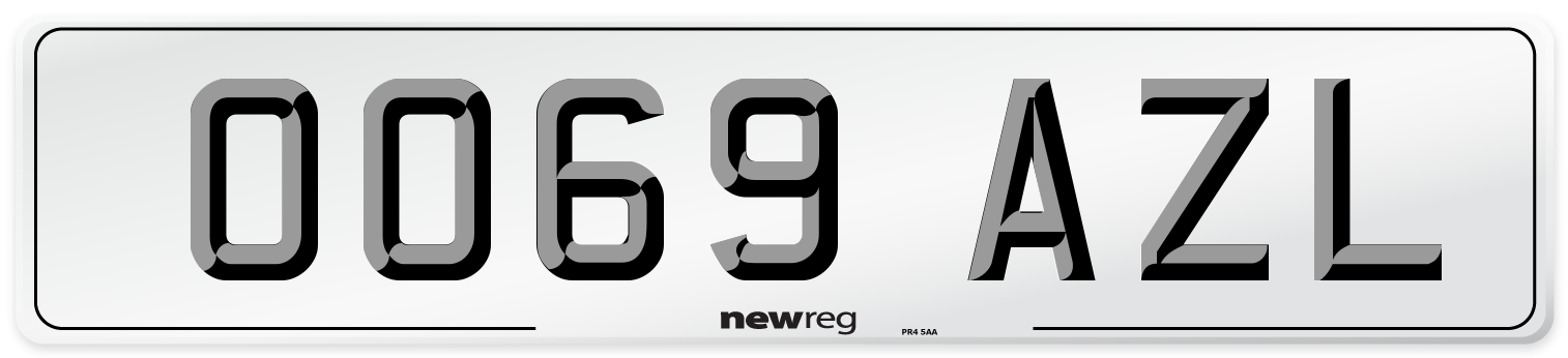 OO69 AZL Number Plate from New Reg